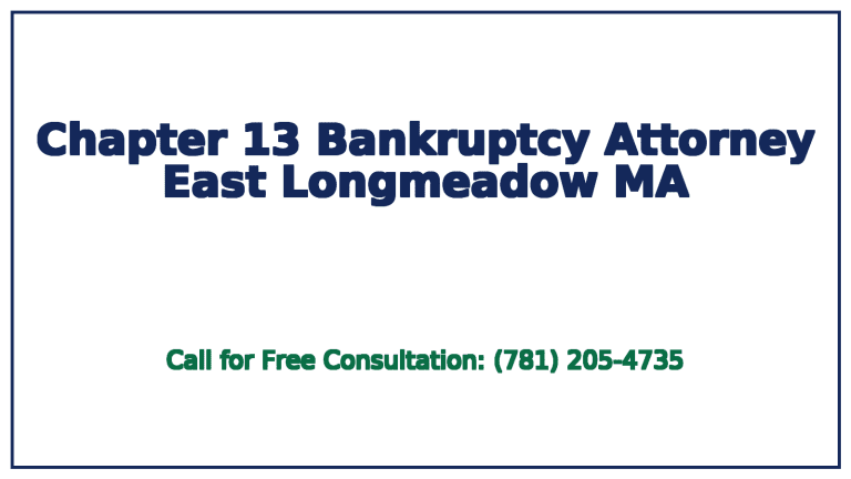Attorney planning Chapter 13 repayment plan in East Longmeadow MA