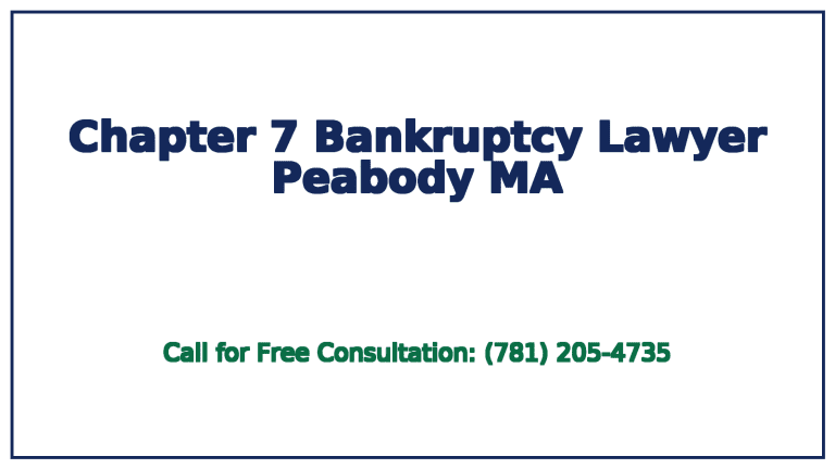 Chapter 7 bankruptcy lawyer advising client in Peabody MA office